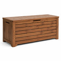 Arcón de madera de acacia 120x50x60 cm marrón