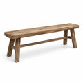 Banco de madera maciza reciclada 150x30x45 cm