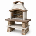 Barbacoa de Piedra y Ladrillo Exterior 150x70x210 cm